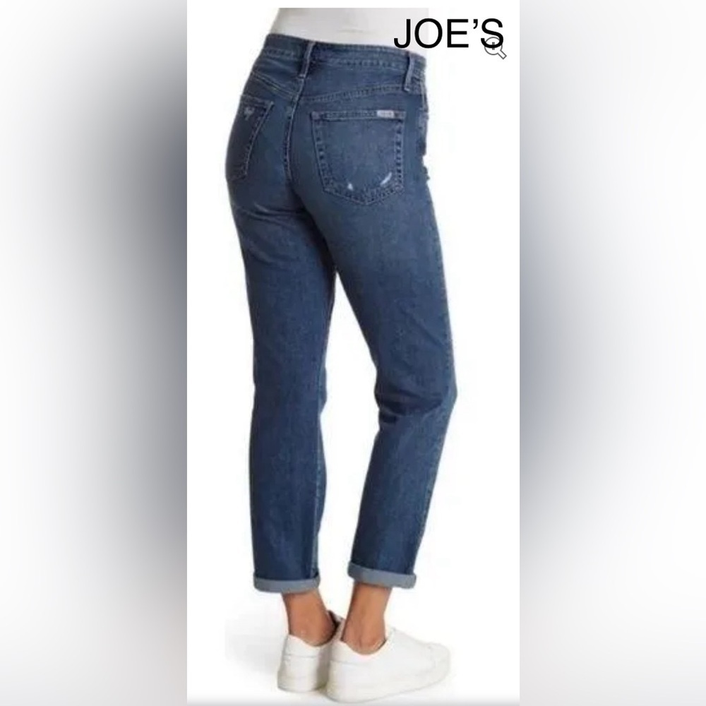 Nwt Joe’s Mid-Rise Boyfriend Rolled Cuff Crop Relaxed Fit Jean Samira W24